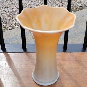 Imperial Stretch Vase Marigold Iredescent With Makers Mark
